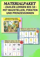 Vorschau - Spiele - Materialpaket Zahlen 1–100 – Karten, Rechenperlen & Puzzle für sicheren Zahlenraum - Deckblatt