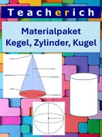 Vorschau - Arbeitsblätter - Materialpaket "Kegel, Kugel, Zylinder" - Deckblatt