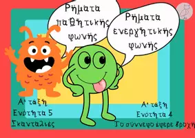 Προεπισκόπηση - Flashcards - Πακέτο υλικού ρήματα ενεργητικής και παθητικής φωνής - Εξώφυλλο