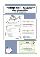 Vorschau - Arbeitsblätter - Trainingspaket Satzglieder wiederholen und üben - Deckblatt