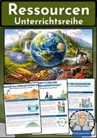 Vorschau - Arbeitsblätter - Ressourcen der Erde - Unterrichtsreihe zu Wasser, Boden, Rohstoffen & Kreislaufwirtschaft mit Lösungen - Erdkunde Sek I - Deckblatt