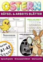 Vorschau - Arbeitsblätter - Ostern DaF Materialpaket A1–A2 | Spiele, Rätsel & Arbeitsblätter BUNDLE - Deckblatt