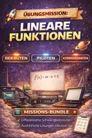 Vorschau - Unterrichtsreihen - Übungspaket: Lineare Funktionen (differenziert) + ausführliche Lösungen - Deckblatt