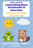 Vorschau - Stundenentwürfe - Lesetraining Natur Materialpaket – Leseverständnis Klasse 3 | 10 Materialien mit Lösungen - Deckblatt
