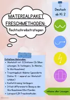 Vorschau - Mal- und Bastelvorlagen - Materialpaket Freschmethoden (Rechtschreibstrategien) - Deckblatt