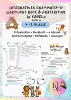 Vorschau - Arbeitsblätter - Materialpaket M: Wörtliche Rede und Präteritum in Fabeln (inkl. Präsi, Merkblatt, Hilfekarte und Lösungen) - Deckblatt