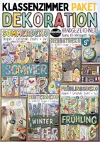 Vorschau - Mal- und Bastelvorlagen - Jahreszeiten Buchstaben – Sparpaket A4 - Deko & Girlanden - Deckblatt