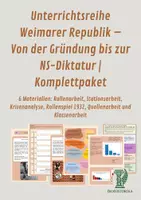 Vorschau - Stundenentwürfe - Unterrichtsreihe Weimarer Republik – Von der Gründung bis zur NS-Diktatur | Komplettpaket Geschichte Klasse 9/10 - Deckblatt