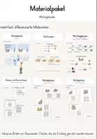 Vorschau - Mal- und Bastelvorlagen - Materialpaket: Würfelgebäude inkl. Würfel - Deckblatt