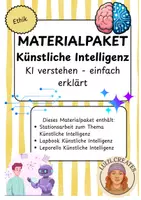 Vorschau - Arbeitsblätter - Künstliche Intelligenz kindgerecht erklärt | Materialpaket für den Ethikunterricht - Deckblatt