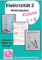 Vorschau - Arbeitsblätter - Materialpaket Elektrizität II Klasse 7/8 - Deckblatt