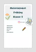 Vorschau - Arbeitsblätter - Materialpaket: Frühling (Klasse 2) - Deckblatt