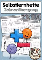 Vorschau - Arbeitsblätter - Materialpaket Zehnerübergang plus und minus (ZE+E, ZE-E) Selbstlernhefte mit Lösung #sonntagssale - Deckblatt