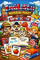 Vorschau - Mal- und Bastelvorlagen - Materialpaket Englisch Klasse 3 und 4 - Deckblatt