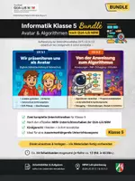 Vorschau - Unterrichtsreihen - Informatik Klasse 5 Bundle, Avatar und Algorithmen nach QUA-LiS NRW - Deckblatt