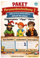 Vorschau - Stundenentwürfe - PAKET: Personenbeschreibungen 1 (Pippi Langstrumpf, Harry Potter, Räuber Hotzenplotz) - Deckblatt