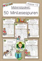 Vorschau - Arbeitsblätter - Großes Sparpaket: 50 Minilesespuren Klasse 1 und 2 (Lesen Grundschule) - Deckblatt