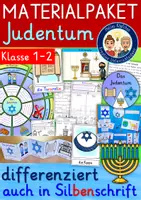 Vorschau - Stundenentwürfe - Judentum Klasse 1 und 2 MATERIALPAKET Grundschule Religion Ethik - Deckblatt
