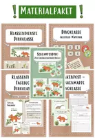 Vorschau - Mal- und Bastelvorlagen - Materialpaket Dinoklasse - Deckblatt