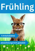 Vorschau - Arbeitsblätter - Frühling Grundschule Arbeitsblätter Paket - Deckblatt