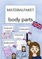 Vorschau - Arbeitsblätter - body parts - Materialpaket - Deckblatt
