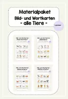 Vorschau - Fördermaterial/Inklusion - Tiere Bild- und Wortkarten DaZ Materialpaket - Deckblatt