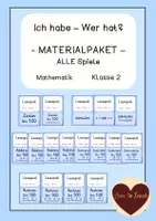 Vorschau - Spiele - Materialpaket Ich habe wer hat Klasse 2 Zahlenraum 100 - Deckblatt