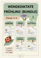 Vorschau - Arbeitsblätter - Wendediktate im Frühling (Bundle): Kl. 2-4 - Deckblatt