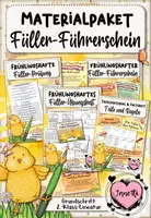 Vorschau - Arbeitsblätter - Materialpaket: Frühlingshafter Füller-Führerschein | Grundschrift - Deckblatt