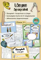 Vorschau - Arbeitsblätter - Sparpaket - Längen (Klasse 3-4) - Deckblatt
