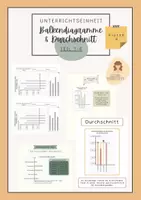 Vorschau - Arbeitsblätter - Unterrichtseinheit Daten und Diagramme I Durchschnitt I passende Skala finden und vergleichen I Balkendiagramm zeichnen und lesen - Deckblatt