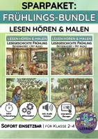 Vorschau - Unterrichtsreihen - Lesen üben - Lesetexte im Frühling Klasse 2-4 - Materialpaket - Deckblatt
