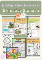 Vorschau - Unterrichtsreihen - Frühlingspaket Kunst: 5 fertige Unterrichtsstunden | Vertretung Klasse 5–7 - Deckblatt