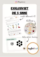 Vorschau - Stationenlernen - Exklusives Set - Die 5 Sinne erkunden - Deckblatt