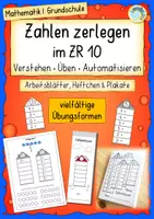 Vorschau - Arbeitsblätter - Zahlen zerlegen bis 10 – Materialpaket (Üben, Verstehen & Automatisieren) - Deckblatt