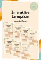 Vorschau - Präsentationen/Tafelbilder - Materialpaket Zeitformen Interaktive Lernquizze - Deckblatt