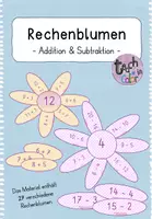Vorschau - Stationenlernen - Materialpaket - Rechenblumen - Addition & Subtraktion ZR 20 - Deckblatt