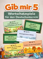 Vorschau - Stundenentwürfe - Materialpaket: Gib mir 5 - Wortschatzspiele im Deutschunterricht - Deckblatt