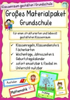 Vorschau - Arbeitsblätter - Großes Materialpaket – Klassenraum gestalten (Grundschule) - Deckblatt