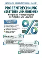 Vorschau - Arbeitsblätter - Prozentrechnung Arbeitsblattpaket - Deckblatt