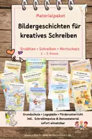 Vorschau - Unterrichtsreihen - Materialpaket: Bildergeschichten für Sprachförderung und kreatives Schreiben - Deckblatt