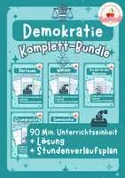 Vorschau - Stundenentwürfe - Demokratie einfach erklärt – Komplett-Bundle Klasse 6–8 - Deckblatt