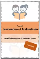 Vorschau - Spiele - Paket Lesetandem & Partnerlesen: Leseförderung durch betontes Lesen (3./4. Klasse, DaZ-geeignet) - Deckblatt