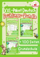 Vorschau - Stundenentwürfe - Frühlings-XXL-Paket Deutsch – Lesen, Schreiben, Sprechen & Grammatik (differenziert) - Deckblatt