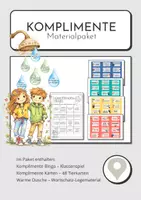 Vorschau - Arbeitsblätter - Komplimente Materialpaket | Bingo + Karten + Warme Dusche | Klassenklima Grundschule | 3 in 1 - Deckblatt