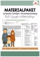 Vorschau - Stundenentwürfe - UV / BUV Personenbeschreibung - Materialpaket - Deckblatt