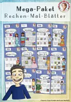 Vorschau - Mal- und Bastelvorlagen - Rechenmalblätter Mathematik Mega-Paket | Rechnen und Malen - Deckblatt