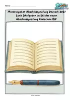 Vorschau - Arbeitsblätter - Materialpaket Abschlussprüfung Deutsch 2027 Lyrik (Aufgaben im Stil der neuen Abschlussprüfung Realschule BW - Deckblatt