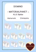 Vorschau - Spiele - Materialpaket Alle Dominos Einmaleins Spiele zu jeder Reihe Mal und Geteilt - Deckblatt