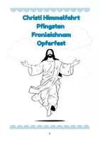 Vorschau - Arbeitsblätter - Materialpaket "Feste und Feiertage": Christi Himmelfahrt, Pfingsten, Fronleichnam, Opferfest - Deckblatt